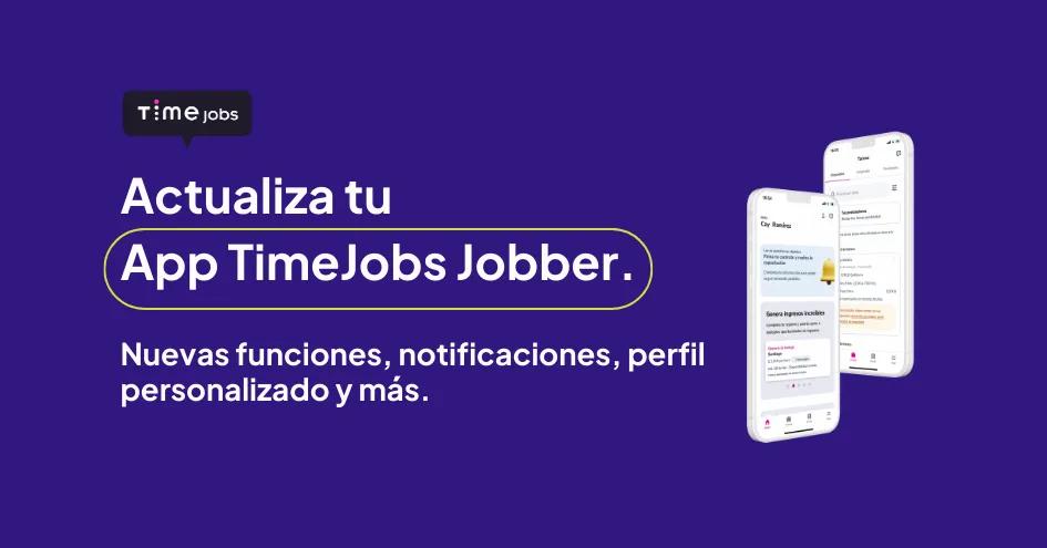 portada actualiza tu app timejobs jobber